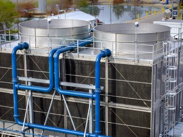 Installed cross flow closed circuit cooling tower